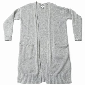 Cozy Neutral Knit Cardigan Sweater Med. Soft Textured Spring Fall Layering